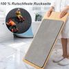 FELIXLEO Badematte Rutschfeste Badematte 40x60 cm super saugfähig schnell trocknend grau Bild 3
