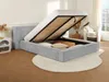 Vente-unique - TIMANO Bett SamtStoff Grau - B 252 cm x H 90 cm x L 246 cm Bild 3