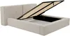 Vente-unique - TIMANO Bett SamtStoff Grau - B 252 cm x H 90 cm x L 246 cm Bild 2