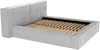 Vente-unique - TIMANO Bett SamtStoff Grau - B 252 cm x H 90 cm x L 246 cm Bild 5