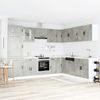 vidaXL 14-tlg. Küchenschrank-Set Porto Betongrau Holzwerkstoff 3314995 Bild 3