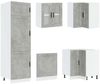 vidaXL 14-tlg. Küchenschrank-Set Porto Betongrau Holzwerkstoff 3314995 Bild 5