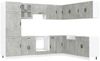vidaXL 14-tlg. Küchenschrank-Set Porto Betongrau Holzwerkstoff 3314995 Bild 2