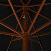 Sonnenschirm, Terrassenschirm mit Holzmast 330 cm Schwarz Bild 4