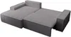 Vente-unique - AMELIA Sofa SamtStoff Grau - B 167 cm x H 85 cm x L 267 cm Bild 4