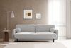 Selsey 'Ovals' 3-Sitzer Schlafsofa mit Samt, Hellgrau Bild 2
