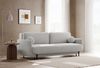 Selsey 'Ovals' 3-Sitzer Schlafsofa mit Samt, Hellgrau Bild 3