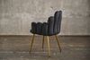 KAWOLA Stuhl FREJA Esszimmerstuhl Velvet schwarz Fuß gold 86 x 55 x 59 cm Bild 5