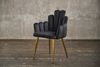 KAWOLA Stuhl FREJA Esszimmerstuhl Velvet schwarz Fuß gold 86 x 55 x 59 cm Bild 2
