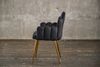 KAWOLA Stuhl FREJA Esszimmerstuhl Velvet schwarz Fuß gold 86 x 55 x 59 cm Bild 4