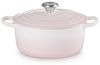 Le Creuset Signature Gusseisen-Bräter mit Deckel, Für alle Herdarten und Induktion geeignet, Rund, Shell Pink, 24,0 cm, 4.2 Bild 3