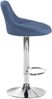 CLP Barhocker Lazio Stoff höhenverstellbar und 360 Grad drehbar,blau chrom Bild 5