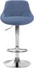 CLP Barhocker Lazio Stoff höhenverstellbar und 360 Grad drehbar,blau chrom Bild 3