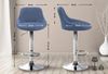 CLP Barhocker Lazio Stoff höhenverstellbar und 360 Grad drehbar,blau chrom Bild 2