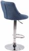 CLP Barhocker Lazio Stoff höhenverstellbar und 360 Grad drehbar,blau chrom Bild 4