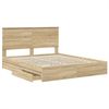 vidaXL Aufbewahrungsbett Sonoma-Eiche 160 x 200 cm Holzwerkstoff 3411189 Bild 5