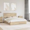 vidaXL Aufbewahrungsbett Sonoma-Eiche 160 x 200 cm Holzwerkstoff 3411189 Bild 1