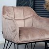 Bronx71 Esszimmerstuhl Samt Jaxon mit Armlehne taupe Bild 5