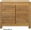 Badmöbel Set Bjurholm Teak Massivholz - Breite vom Unterschrank: 90 cm - Breite vom Spiegel: 90 cm - Anzahl Hochschränke: 1 Hochschrank - Handtuchhalter: ohne Handtuchhalter Bild 3