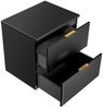 Waschtischunterschrank 60cm ADELAIDE-56-BLACK, matt schwarz mit gerillter Front, B/H/T ca. 60,6/59,2/46,5 cm Bild 3
