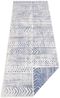 In- & Outdoor Wendeteppich Biri Blau Creme - 80x350x0,5cm Bild 4