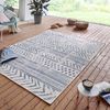 In- & Outdoor Wendeteppich Biri Blau Creme - 80x350x0,5cm Bild 2