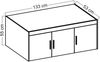 AX LIVING Schrankaufsatz Storicos 3T Eiche Lefkas 133 x 55,5 x 53 cm Bild 2