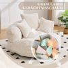 LVHOM XXL Sitzsack Cord mit 3 Kissen, Lazy Sofa Kuschelig & Atmungsaktiv, Memory Foam Split, 108x108x52cm Bild 4