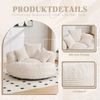 LVHOM XXL Sitzsack Cord mit 3 Kissen, Lazy Sofa Kuschelig & Atmungsaktiv, Memory Foam Split, 108x108x52cm Bild 5
