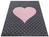 Teppium Teppich Herz-Design, Rund, Höhe: 10 mm, Teppich Kinderzimmer Herz Design Kinder Teppich Rosa Babyzimmer Bild 4