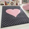 Teppium Teppich Herz-Design, Rund, Höhe: 10 mm, Teppich Kinderzimmer Herz Design Kinder Teppich Rosa Babyzimmer Bild 5