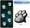 VIVIHEYDAY LED Solarleuchte 3/6 Stück Solar Bodenleuchten mit Pfotenabdruck, Solarleuchten, für Garten, Led Solar Gartenleuchten, Solarlampen, für Garten Rasen Gehweg Patio Bild 2