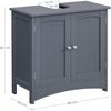 VASAGLE Waschbeckenunterschrank mit 2 Türen und verstellbarer Ablage, 60 x 30 x 60 cm, Grau Bild 5