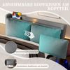 LVHOM Polsterbett 140x200cm mit LED&USB, Doppelbett mit Stauraum, Stauraumbett mit abnehmbaren Kissen, Bettgestell Massiv, Samtstoff, Grau Bild 2