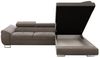 Ecksofa Schlafsofa Sofa CARMELO in Stoff Nova Grau Ottomane Rechts Bild 3