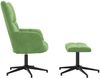 vidaXL Relaxsessel mit Hocker Hellgrün Samt [328109] Bild 4