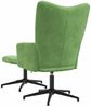 vidaXL Relaxsessel mit Hocker Hellgrün Samt [328109] Bild 5