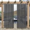 BTTO V&G Outdoorvorhang Wasserdichter Gardinen,Balkon Vorhang,Outdoor Vorhang mit Ösen (4 St), Transparenter Terrassenvorhang Bild 4