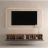 Planetmöbel TV Board 200 cm Gold Eiche/Anthrazit, TV Schrank mit 2 Klappen als Stauraum, Lowboard hängend oder stehend, Sideboard Wohnzimmer Bild 2