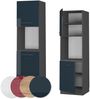 Herdumbauschrank Fame-Line Dunkelblau Hochglanz 60 cm offen Vicco Bild 5