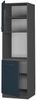 Herdumbauschrank Fame-Line Dunkelblau Hochglanz 60 cm offen Vicco Bild 4