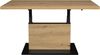 Couchtisch >Lift< höhenverstellbar, Asteiche Dekor / schwarz - 120x49/68x70cm (BxHxT) Bild 3