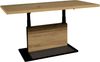 Couchtisch >Lift< höhenverstellbar, Asteiche Dekor / schwarz - 120x49/68x70cm (BxHxT) Bild 4
