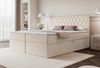 Selsey 'Carenzo' Boxspringbett mit Bonellmatratze, Topper, Velours, hellbeige, 180x200 cm Bild 2