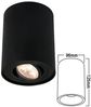 Deckenleuchte SPOTLIGHT maxi | schwenkbar | rund | GU10 schwarz | Neutralweiß Bild 3