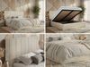 Polsterbett TENARDO CLASSIC mit Stauraum, Lattenrost, Bett mit Gasdruckfedern, Schlafzimmerbett - 160 x 200 cm - Beige Velvet Bild 2