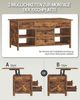 Couchtisch, höhenverstellbarer Wohnzimmertisch, Sofatisch, 2 Schubladen und Versteckter Stauraum, 50 x 100 x 47,3-61,3 cm, für Wohnzimmer, Esszimmer, Büro, Vintage Braun-Schwarz Bild 4