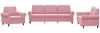 vidaXL 3-tlg. Sofagarnitur mit Kissen Rosa Samt 3202173 Bild 2