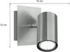 LED Wandstrahler Silber matt mit schwenkbarem Spot, Breite 12cm Bild 4