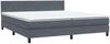vidaXL Boxspringbett mit Matratze Dunkelgrau 180x210 cm Samt 3316414 Bild 2